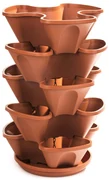 4Home Cascadă florală din 5 piese, teracotă, 5 etaje