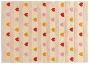 Covoraș de bumbac în formă de inimă 120 x 170 cm