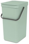 Cos de gunoi colectare selectiva Brabantia Sort&Go 1005517, 16 L, Maner, Montabil pe perete, Verde deschis