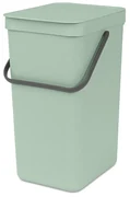 Cos de gunoi colectare selectiva Brabantia Sort&Go 1005517, 16 L, Maner, Montabil pe perete, Verde deschis