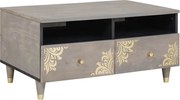 vidaXL Masă de cafea cu sertar Gri 80 x 54 x 40 cm Lemn de mango solid