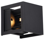 Lampă de perete modernă neagră cu LED inclus IP44 - Edwin Quadro