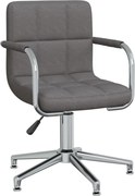 vidaXL Scaun de birou pivotant, gri închis, material textil