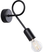 Lampă de perete Sollux SL.1433 LOOP 1xE27/15W/230V negru