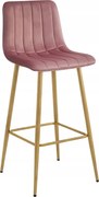 Scaun de bar POZZA VELVET, roz