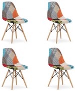 Set 4 Scaune Bucatarie/Dining Textil Rio Patchwork