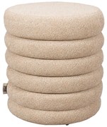 Taburet bej cu tapițerie din țesătură bouclé Fern – Dutchbone