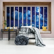 Fototapet - Cerul nocturn în geam (152,5x104 cm)