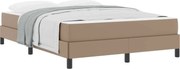 vidaXL Cadru de pat cu saltea Cappuccino 140 x 190 cm țesătură