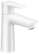 Baterie lavoar, Hansgrohe, Talis E 110, cu ventil click clack, alb mat