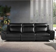 Canapea 3 locuri eleganta, design LUX cu functia relax Cowhide black