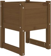 vidaXL Jardinieră, Maro miere, 40x40x52,5 cm, lemn masiv de pin
