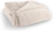 Pătură albă/bej din blană artificială 150x200 cm Ruby – Tiseco Home Studio