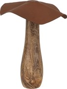 Decoratiune din lemn si metal, in forma de ciuperca, Ø20x25 cm, Mushroom