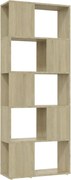 vidaXL Bibliotecă/Separator cameră, stejar sonoma, 60x24x155 cm