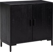 vidaXL Servantă, negru, 75x35x70 cm, lemn masiv de pin reciclat