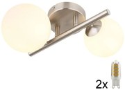 Lustră LED aplicată RIHA 2xG9/3W/230V crom Globo 56140-2W