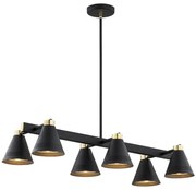Lustra cu 6 brate design modern AVALONE negru