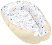 Cosulet bebelus pentru dormit Kidizi Baby Nest Cocoon 90x50 cm Forest Friends