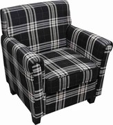 vidaXL Fotoliu cu pernă, negru, material textil