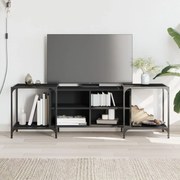 vidaXL Comodă TV, negru, 153x37x50 cm, lemn compozit