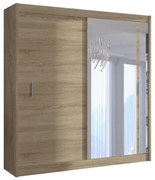 Dulap cu oglindă SABRINA 180x215 cm, stejar sonoma