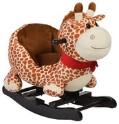 Balansoar din plus cu melodii NOVOKIDS ™ Giraffe XXL , 1-7 ani, dimensiuni 60x32x55 cm, max 30 kg, model Girafa , Portocaliu