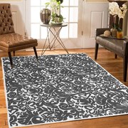 Covor tesut din Bumbac, gri, 80x200 cm, CBB225