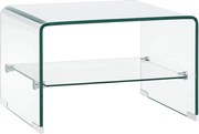 vidaXL Măsuță de cafea, transparent, 50x45x33 cm, sticlă securizată