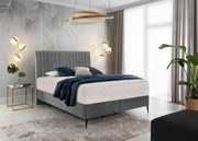 Pat tapitat, boxspring, 180x200 cm, Blanca 2, Eltap (Culoare: Gri deschis texturat)