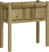 vidaXL Jardinier de grădină cu picioare, 70x31x70 cm, lemn pin tratat