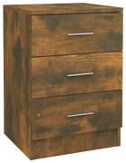 Noptiera, stejar fumuriu, 38x35x56 cm, lemn prelucrat