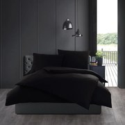 Lenjerie de pat din bumbac Color negru, 140 x 200cm, 70 x 90 cm