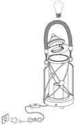 Eglo 49283 - Lampa de masa BRADFORD 1xE27/60W/230V