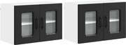 vidaXL Dulap de bucătărie Kalmar 2 pcs Negru 60 x 31 x 40 cm