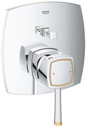Grohe Grandera Baterie cada dus monocomanda incastrata, crom auriu