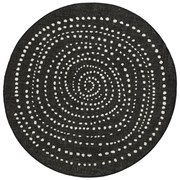 Covor pentru exterior NORTHRUGS Bali, ⌀ 140 cm, negru