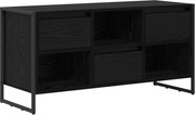 vidaXL Cabinet TV Stejar Negru 100 x 36 x 49,5 cm Lemn compozit