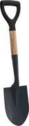 vidaXL Lopată Negru 68,5 cm Oțel Acoperit cu Putere și Lemn Solid