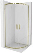 Mexen Rio cabină de duș semicirculară 90 x 90 cm, transparent, auriu - 863-090-090-50-00