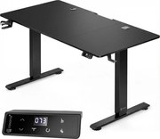 Birou de birou reglabil pe înălțime FLEXI, 160x75x72–117cm, negru Casaria
