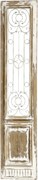 Panou decorativ din lemn, cu insertii metalice, finisaj crem antichizat, H198/L41/W3,5 cm