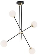 Lustra aplicata design modern minimalist ABSTRACT negru/alama