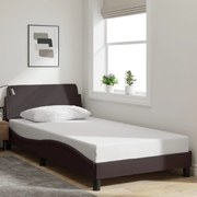 vidaXL Cadru de pat fără saltea, maro închis, 100x200 cm, textil