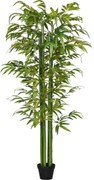 HOMCOM Plantă Artificială de Bambus, 180 cm, Realistă, cu Ghiveci Decorativ pentru Living și Dormitor, Verde | Aosom Romania