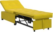 vidaXL Pat canapea Galben 194 x 67 x 82 cm Catifea