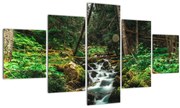 Tablou cu pârău în pădure (125x70 cm), în 40 de alte dimensiuni noi