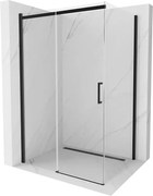Mexen Omega cabina de duș glisantă 120 x 80 cm, transparent, neagră - 825-120-080-70-00