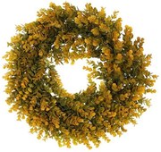 Coroniță de eucalipt, diametru 50 cm, portocaliu-verde