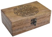 InDecor Cutie din lemn de mango Mandala, 26,5 x 19 x 10,5 cm, L